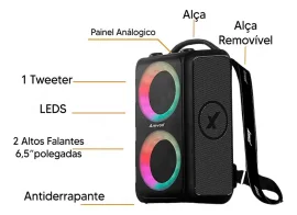 Caixa Som Bluetooth Portátil Amplificada 600W